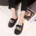 Casual fur ball couple cotton slippers winter men's and women's thickenedheattech slippers baotou fleece-lined plush cotton slippers wholesale