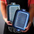 Creative kiln-turned double-ear ceramic baking dish, baking tool, cheese rice, pizza plate, pasta plate, factory direct sales