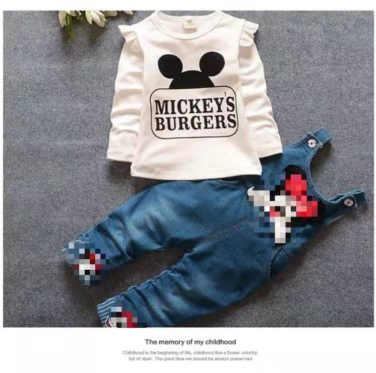 spring/autumn new girls' denim overalls set - direct from the manufacturer, dropshipping available