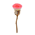 New gold electroplated rose powder brush, large soft bristle nail art dust brush, single pack floral makeup brush