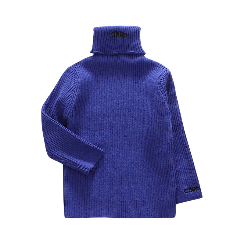 Kids' winter sweater - turtleneck base layer, solid color, casual, versatile, soft top
