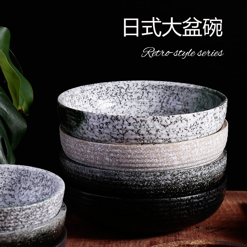Pickled fish bowl, boiled fish bowl, large bowl, restaurant insulated ceramic ramen bowl, hot pot soup bowl, large for homeretro style