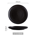 Ceramic frosted steak plate - flat bottom, rimmed, flat plate - western restaurant & hotel tableware, shallow plate for home use