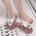 Winternew arrival women's cotton slippers rabbit family warm cartoon stuffed slippers one piece drop shipping indoor slippers
