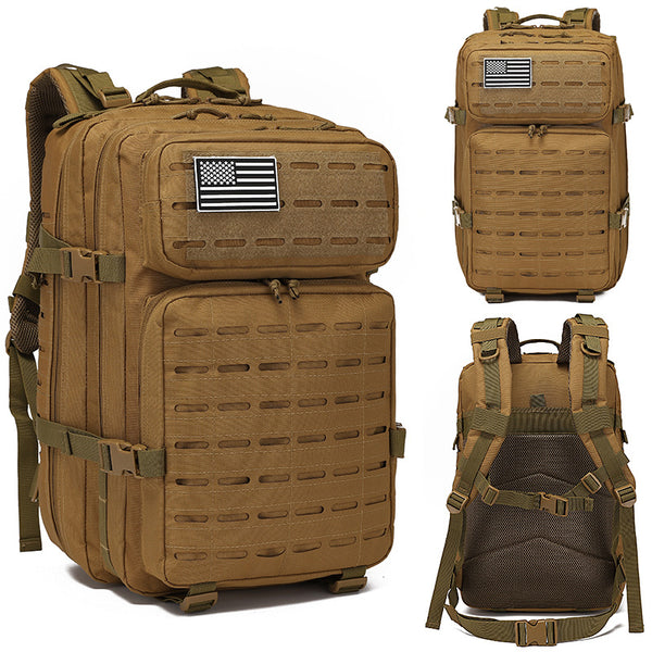 Outdoor tactical sports backpack, large capacity commuter travel backpack, multi-functional laser molle backpack