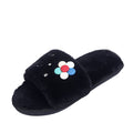 2024 women's cotton slippers - trendy couple style, home wear, floral design, warm & plush, korean style for boys, girls, and students