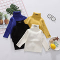 Kids' winter sweater - turtleneck base layer, solid color, casual, versatile, soft top
