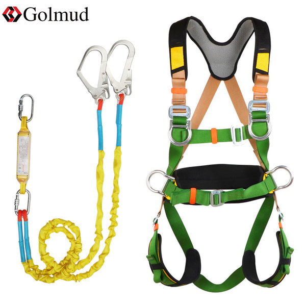 Safety belt Outdoor anti-fall five-point electrical work safety belt Wear-resistant full-body high-altitude safety rope set