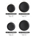 Ceramic dinnerware black matte gold rim steak plate high-end hotel home western dinner plate salad plate dish