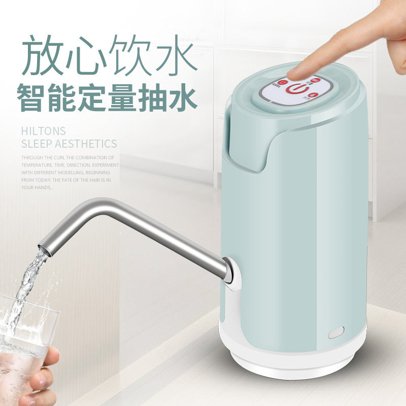 Electric smart water dispenser for bottled water - rechargeable automatic water pump for mineral water, pure water, and water dispenser refill