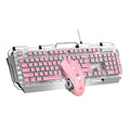 Xinmeng x10 steampunk keyboard cute pink true mechanical keyboard blue switch gaming desktop computer for girls