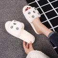 Winternew arrival rhinestone fur slippers women's indoor home flatsheattech open toe one-piece stuffed slippers floor mops