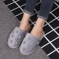 2024 fall/winter new korean style rhinestone fuzzy slippers - trendy chic women's slippers for outdoor wear - dropshipping available