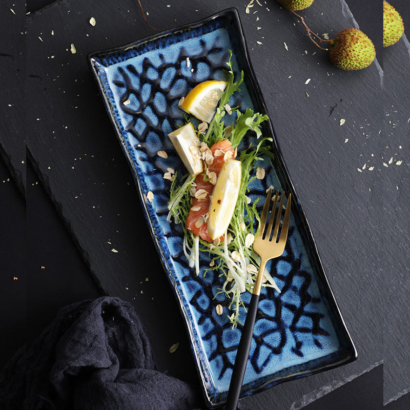 Nordic western dinner plate ceramic square plate dish home steak plate tableware dish flat plate tray breakfast pasta plate