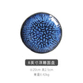 Kiln-turned ceramic western food plate, pasta plate, steak plate, dish plate, special-shaped round plate, for home restaurant, commercial kiln-turned glaze