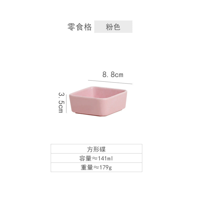 Nordic square ceramic sauce dishes - seasoning, vinegar, and dipping plates for home use - wholesale square dishes from manufacturers