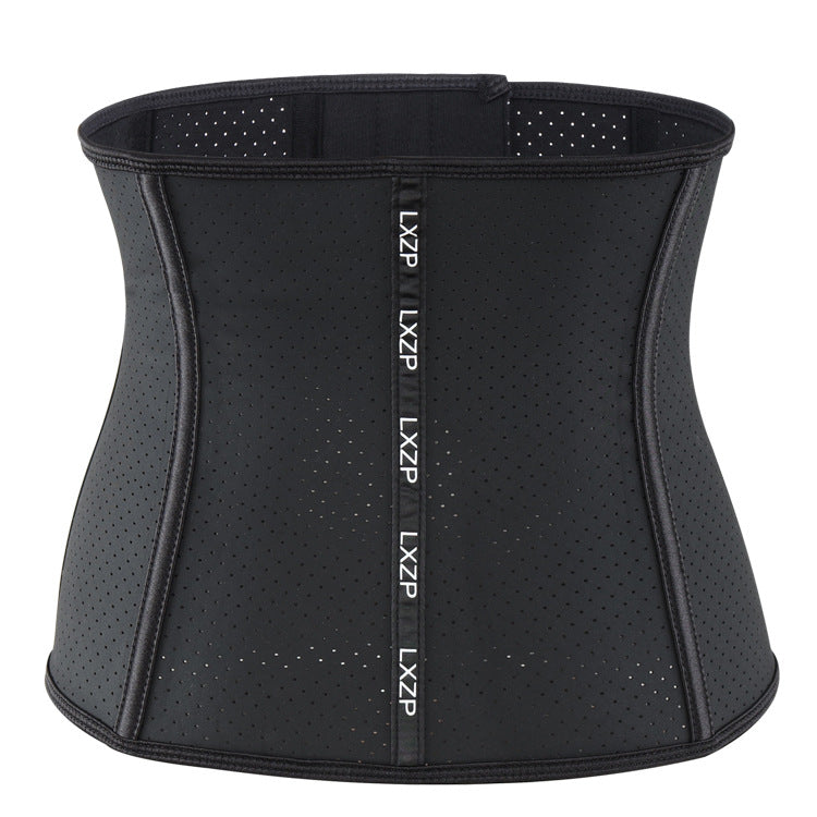 Lxzp natural latex tummy control corset - breathable mesh version with dragon bone support for slimming and waist shaping