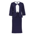 supply of foreign trade african plus size women's clothing   butterfly buckle outwear two-piece suit dress