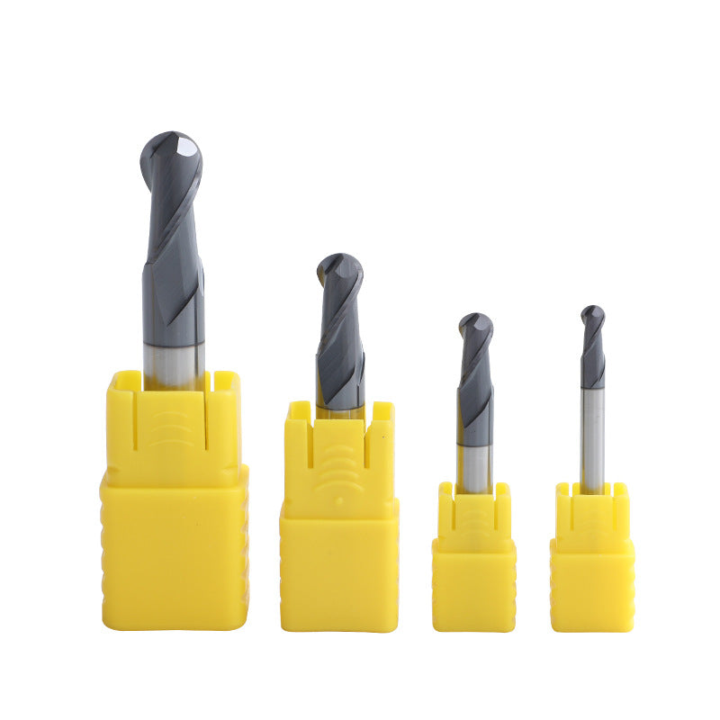Non-standard ball end milling cutter 60 degree ball end 2-edge helical cutter alloy milling tool spiral overall chip removal