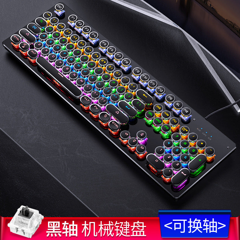 Silver sculpt summoner true mechanical keyboard - hot-swappable, gaming blue switch, esports punk style, wired usb - amazon wholesale