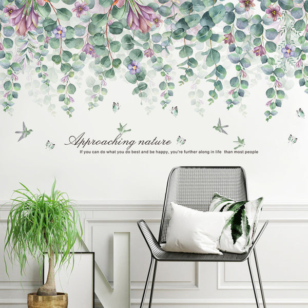 Tropical background wall sticker wall decorations dormitory room decoration embellishment self-adhesive painting warm, flower thousand bones