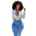 2020     european and american new women's blouse turn-down collar short shirt sexy women's clothing