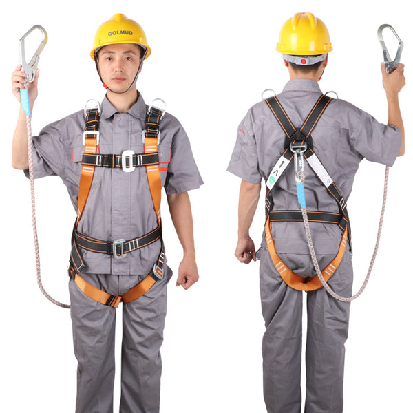 Seat belt Outdoor anti-fall full body high-altitude safety rope set Air conditioner installation Electrical safety belt GM893