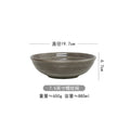 Retro creative steak plate breakfast plate japanese style stone thread tableware dish plate for home western food plate flat plate glazed porcelain