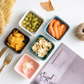 Nordic square ceramic sauce dishes - seasoning, vinegar, and dipping plates for home use - wholesale square dishes from manufacturers