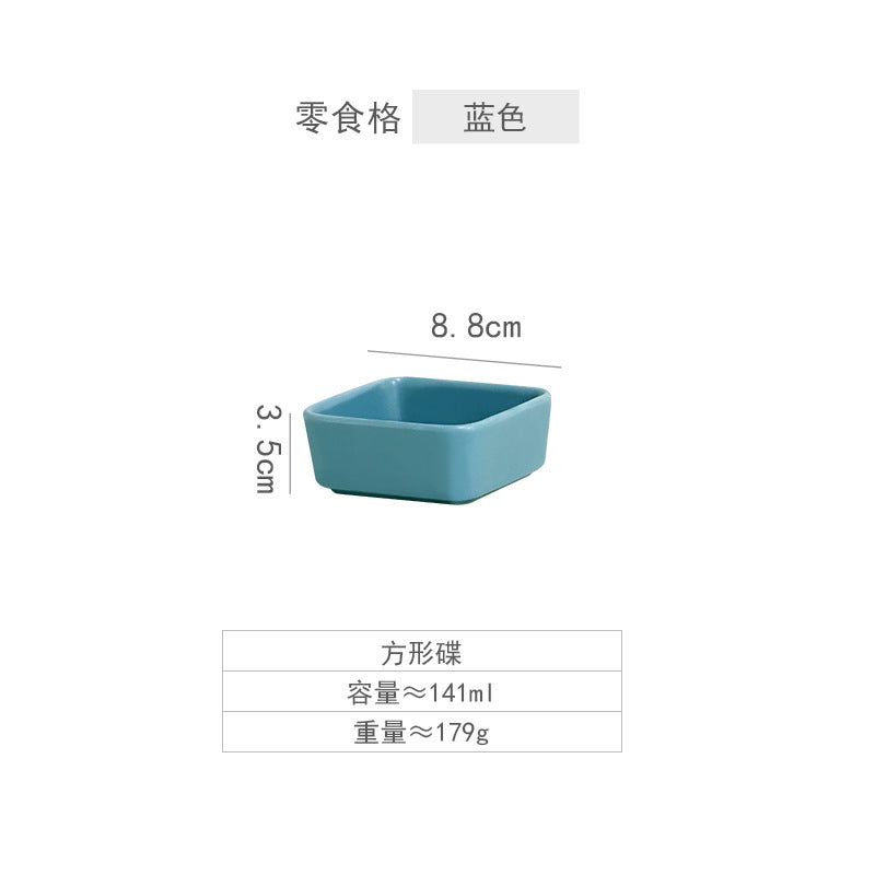 Nordic square ceramic sauce dishes - seasoning, vinegar, and dipping plates for home use - wholesale square dishes from manufacturers