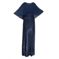 Kayat cross-border supply: african women's clothing - heavily beaded sequin patchwork chiffon batwing sleeve evening gown dress