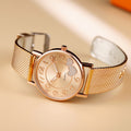 Factory direct wholesale aliexpress hot selling heart-shaped fashion casual mesh strap quartz watch trendy couple's watch