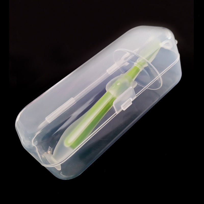 Factory direct sales baby baby teeth brush toothpaste storage box high transparency PP dust packaging box feeding supplies plastic box