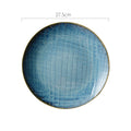 Creative japanese western food plate ceramic special-shaped shallow plate steak plate kiln-turned retro plate for home vegetable plate wholesale