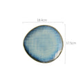 Creative japanese western food plate ceramic special-shaped shallow plate steak plate kiln-turned retro plate for home vegetable plate wholesale