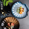 Japanese ceramic plate, household dish plate, dish plate, shell plate, western food plate, special-shaped breakfast plate, scandinaviancasual