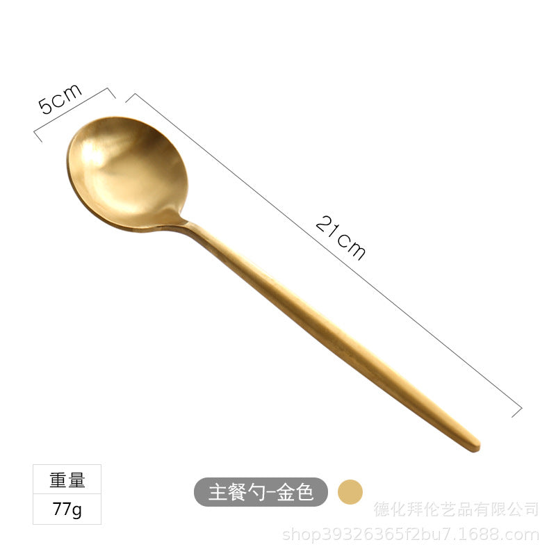 304 stainless steel western cutlery set - knife, fork, spoon, coffee spork, chopsticks, stirring spoon - steak 3-piece set - wholesale food grade