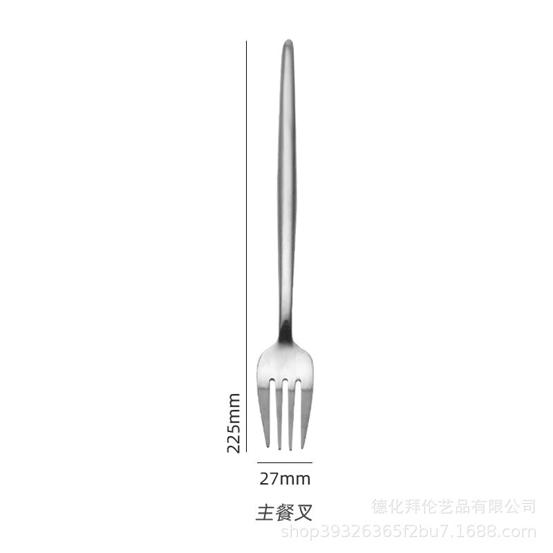 304 stainless steel western cutlery set - knife, fork, spoon, coffee spork, chopsticks, stirring spoon - steak 3-piece set - wholesale food grade