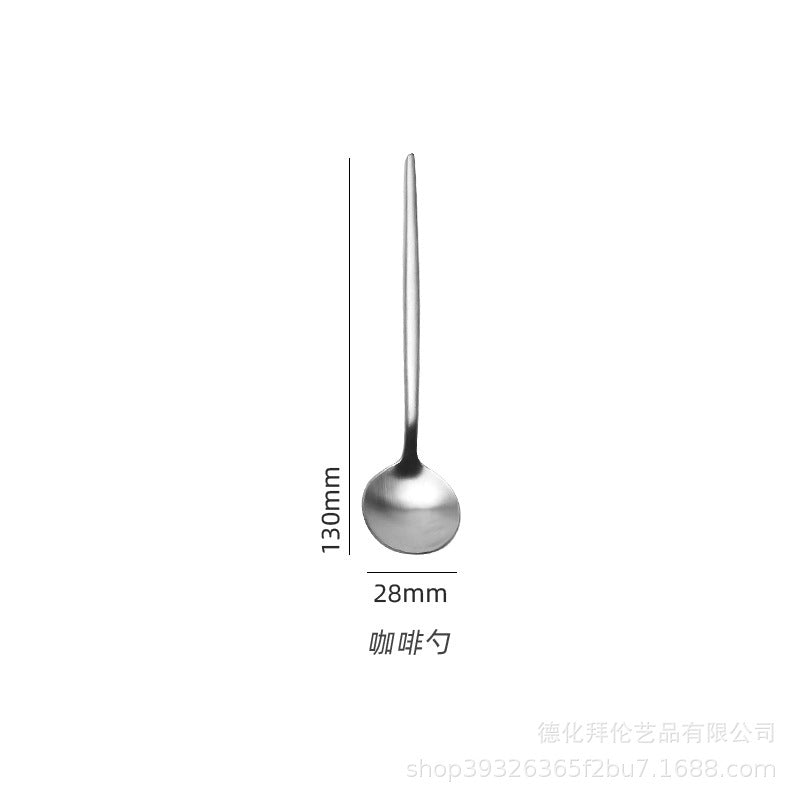304 stainless steel western cutlery set - knife, fork, spoon, coffee spork, chopsticks, stirring spoon - steak 3-piece set - wholesale food grade