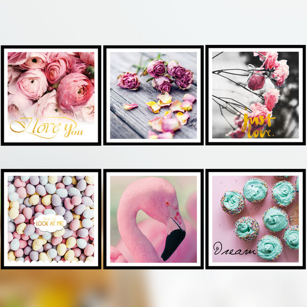 Wall Stickers Flamingo Pink Girl Heart Rose Bedroom Bedroom Nordic Internet celebrity ins Stickers, Manju Shahua