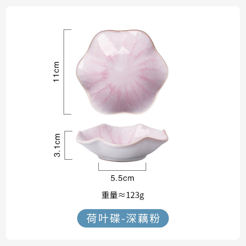 Japanese kiln-turned plate, ceramic snack plate, seasoning plate, restaurant hot pot sauce plate, sushi sauce plate, wholesale