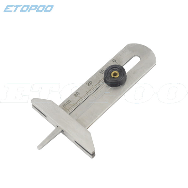 Tire pattern vernier depth ruler 0-30MM stainless steel, tire pattern ruler, pattern safety tire depth ruler