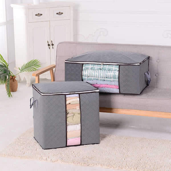 Quilt storage bag Non-woven bamboo charcoal clothing quilt bag Home finishing Dust-proof moving bag Wholesale