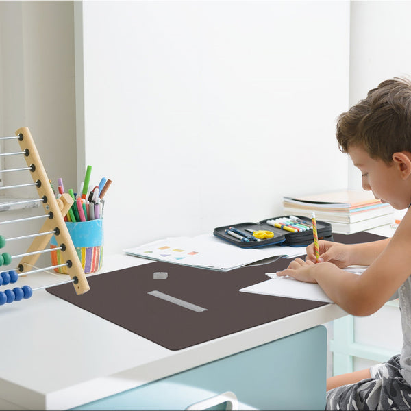 Modern simple table mat, solid color leather double-sided table mat, office writing PU writing mat, waterproof and non-slip large placemat