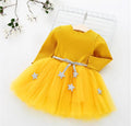 Korean style knitted mesh dress bow princess dress children's holiday dress - direct from the manufacturer