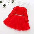 Korean style knitted mesh dress bow princess dress children's holiday dress - direct from the manufacturer