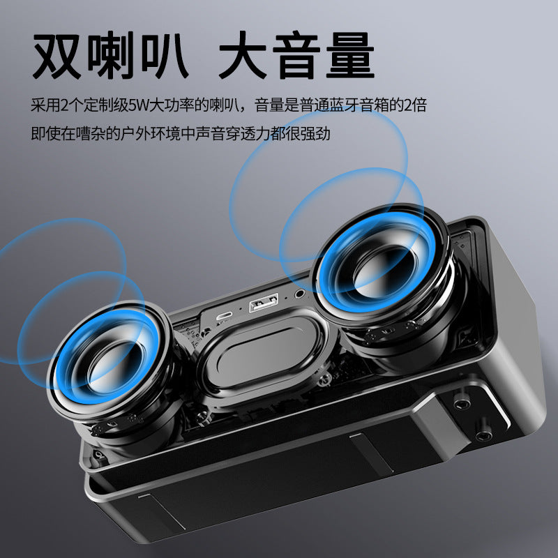 New arrival yuyunshi k5 alarm clock speaker wireless creative bedside smart speaker dual speaker subwoofer cross-border