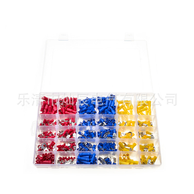 Cross-border e-commerce, cold-pressed terminal box 720PCS wiring connection terminal, copper terminal fork type