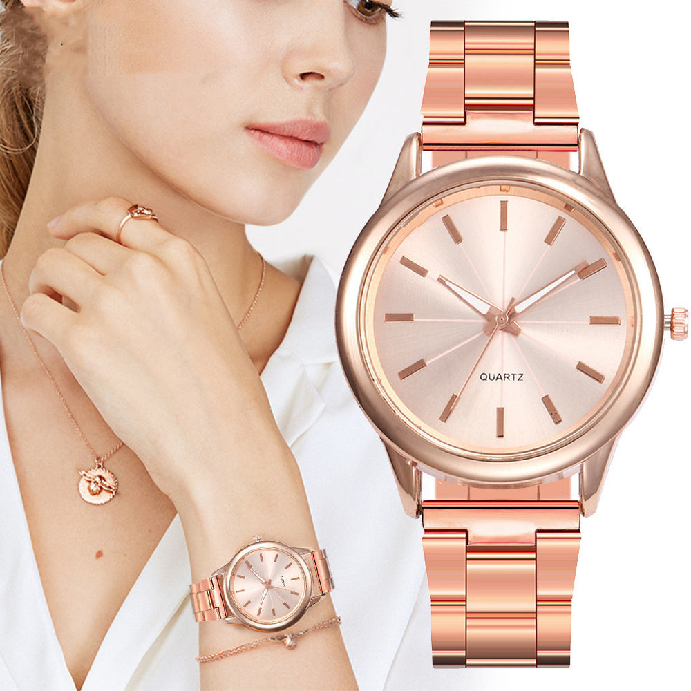 Wholesale from the manufacturer: women's fashion business casual quartz watches with steel band, suitable for export