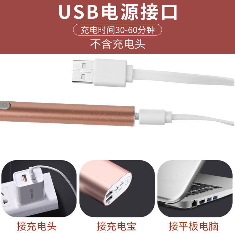 Toddler usb rechargeable luminous ear spoon kids ear digging spoon visual ear picking tool baby ear picking in stock
